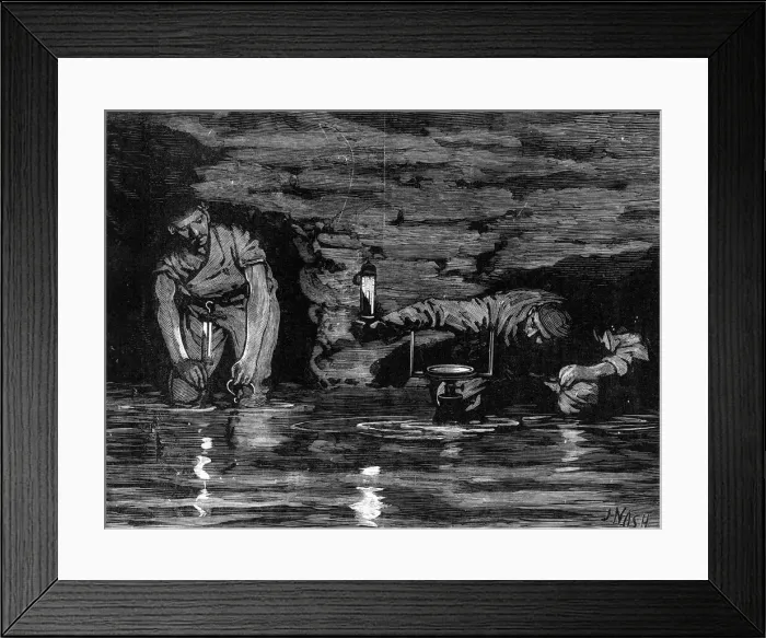 Framed Print : Work at a coal mine, 1878