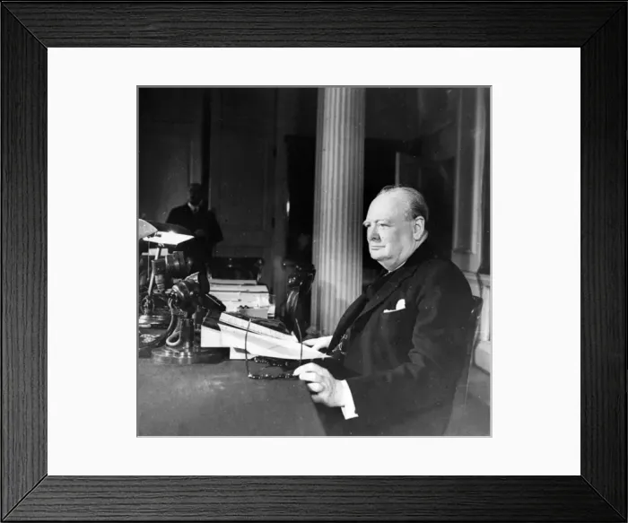 Framed Print : Winston Churchill VE Day Broadcast Framed Print : Winston Churchill VE Day Broadcast