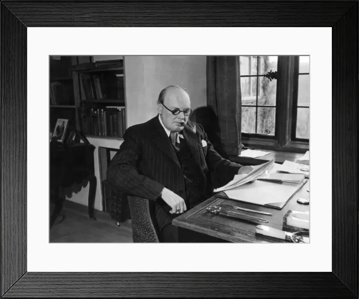 Framed Print : Winston Churchill at Chartwell Manor Framed Print : Winston Churchill at Chartwell Manor