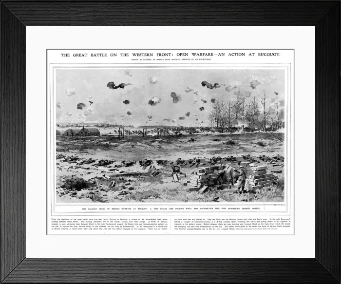 Framed Print : An action at Bucquoy, Western Front 1918 Framed Print : An action at Bucquoy, Western Front 1918