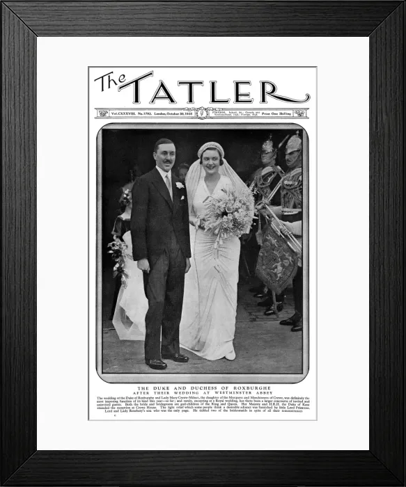 Framed Print : Tatler cover - wedding of the Duke and Duchess of Roxburghe