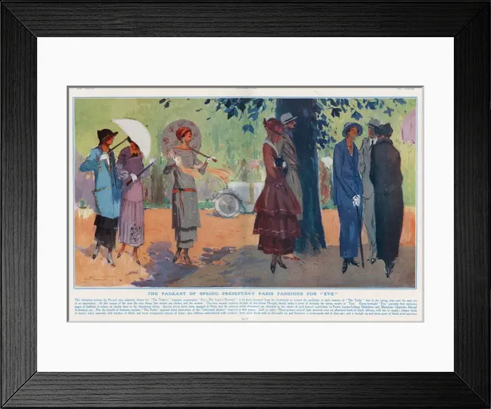 Framed Print : Paris Fashions, 1924 by drawn by Peroud