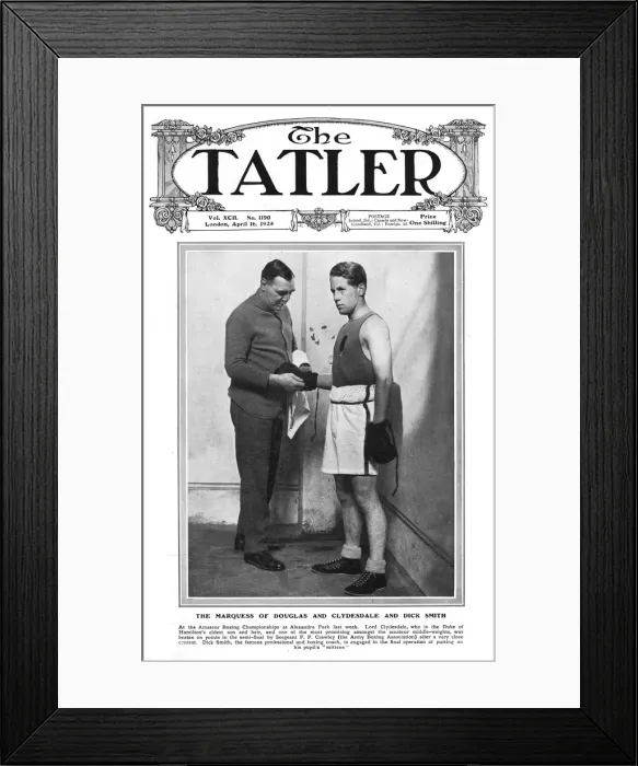 Framed Print : Tatler cover - Marquess of Douglas & Clydesdale - boxer
