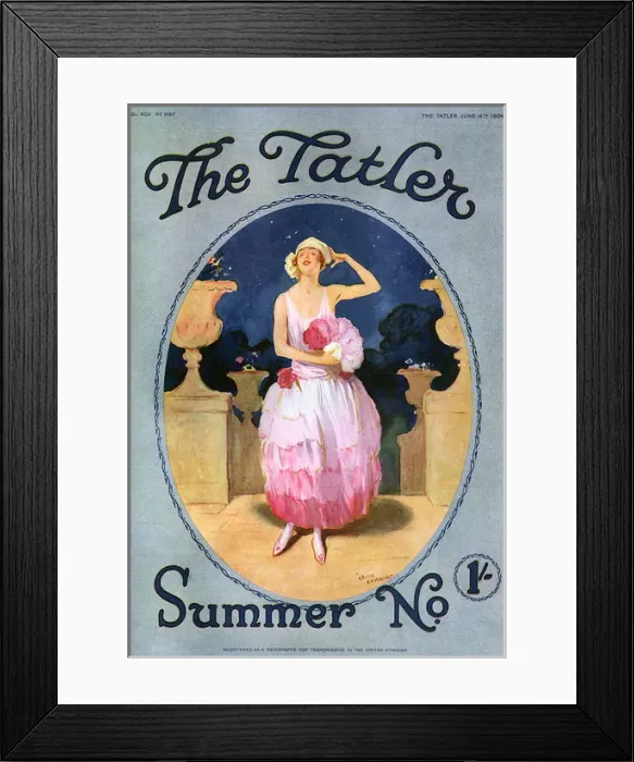 Framed Print : The Tatler Summer Number front cover by Lewis Baumer Framed Print : The Tatler Summer Number front cover by Lewis Baumer