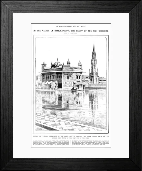 Framed Print : The Golden Temple, Amritsar, 1913