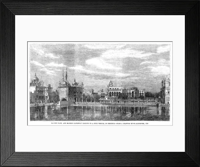 Framed Print : The Golden Temple, Amritsar, 1858 Framed Print : The Golden Temple, Amritsar, 1858