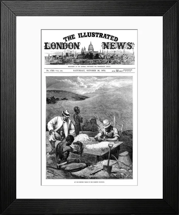 Framed Print : Illustrated London News cover - the Diamond Diggers Framed Print : Illustrated London News cover - the Diamond Diggers