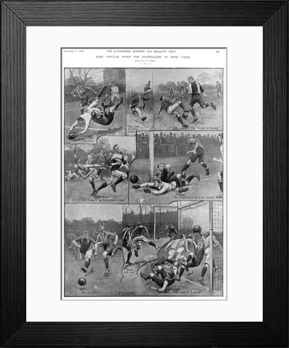 Framed Print : Football match - Some popular songs for footballers