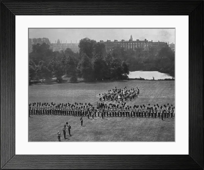 Framed Print : George V presenting colours to Irish Guards Framed Print : George V presenting colours to Irish Guards
