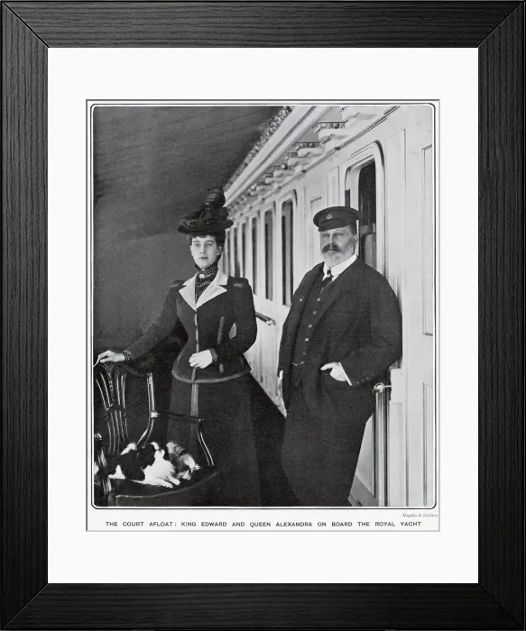 Framed Print : King Edward and Queen Alexandra consort on board His Majestys Yacht