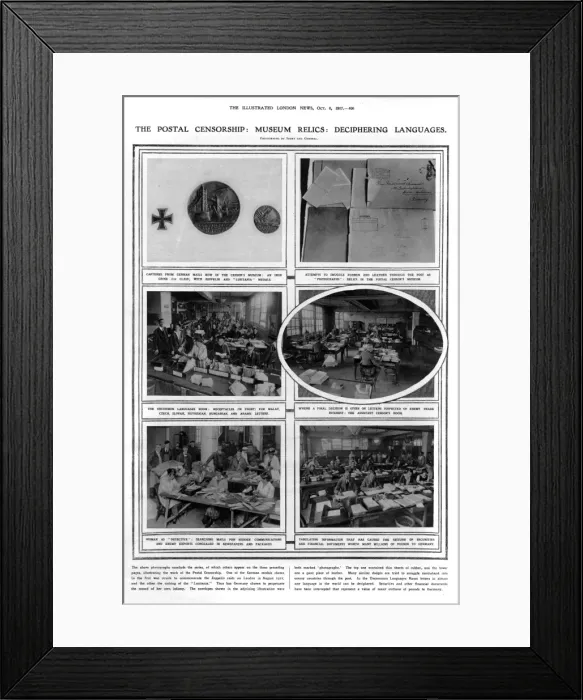 Framed Print : The postal censorship: deciphering languages Framed Print : The postal censorship: deciphering languages