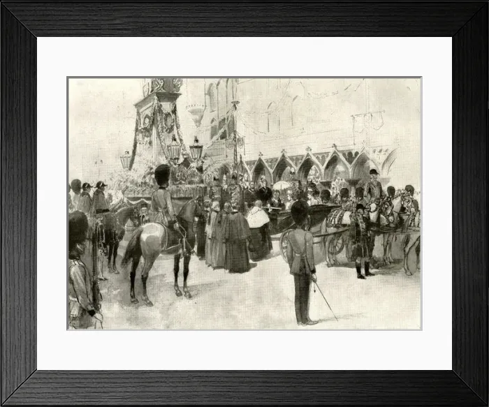Framed Print : The Lord Mayor Presenting the Pearl Sword to Her Majesty Framed Print : The Lord Mayor Presenting the Pearl Sword to Her Majesty