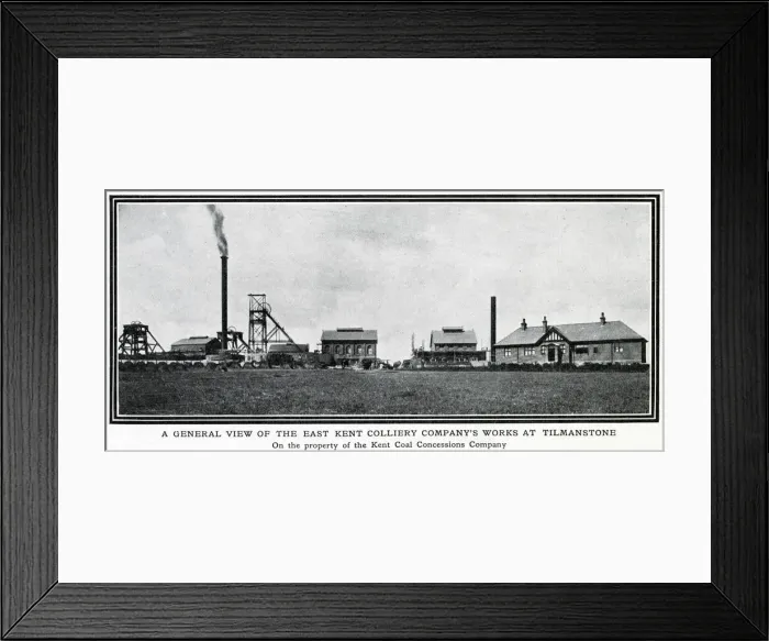 Framed Print : General view of the East Kent colliery Companys Works at Tilmanstone Framed Print : General view of the East Kent colliery Companys Works at Tilmanstone