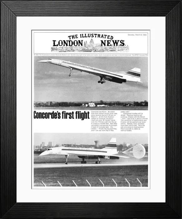 Framed Print : Concordes First Flight Framed Print : Concordes First Flight
