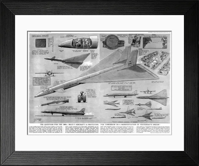 Framed Print : Mach 3 Aircraft (Concorde) by G. H. Davis Framed Print : Mach 3 Aircraft (Concorde) by G. H. Davis