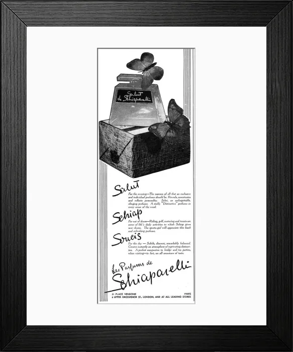 Framed Print : Advertisement for Salut de Schiaparelli
