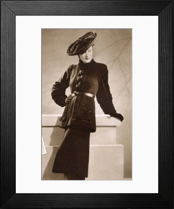 Framed Print : Half-length coat by Elsa Schiaparelli Framed Print : Half-length coat by Elsa Schiaparelli