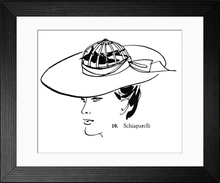 Framed Print : Hat by Elsa Schiaparelli Framed Print : Hat by Elsa Schiaparelli