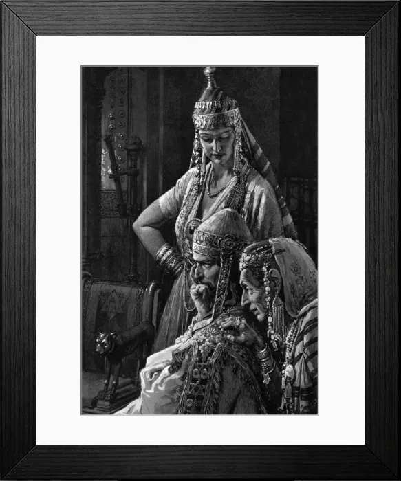 Framed Print : Herod consults with Cypros and Salome Framed Print : Herod consults with Cypros and Salome