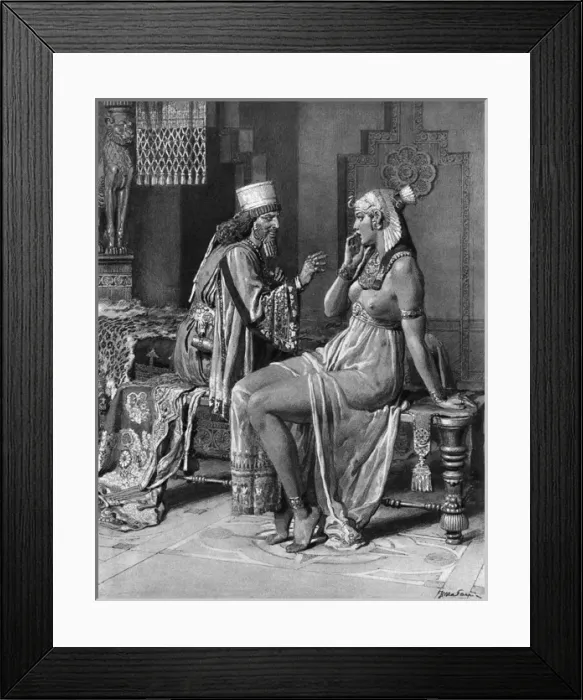 Framed Print : Cambyses II admiring the beauty of the daughter of Amasis Framed Print : Cambyses II admiring the beauty of the daughter of Amasis