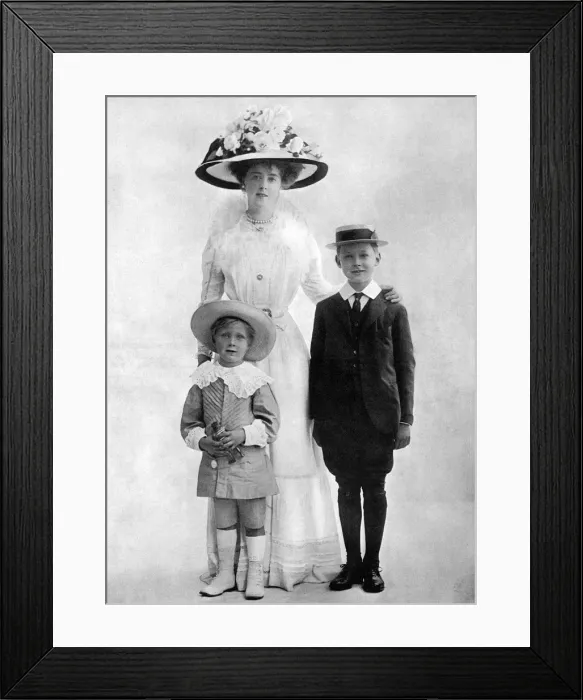Framed Print : Daisy, Princess of Pless and her sons Framed Print : Daisy, Princess of Pless and her sons