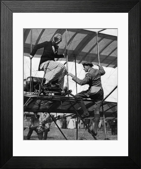 Framed Print : Mr Grahame-White & Miss Harrison Ben - aeroplane flight