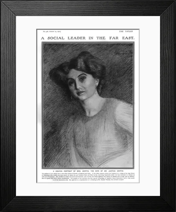 Framed Print : Mrs Griffin, wife of Mr Justice Griffin Framed Print : Mrs Griffin, wife of Mr Justice Griffin