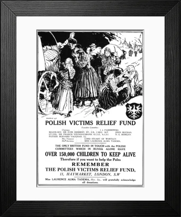 Framed Print : Polish Victims Relief Fund Framed Print : Polish Victims Relief Fund