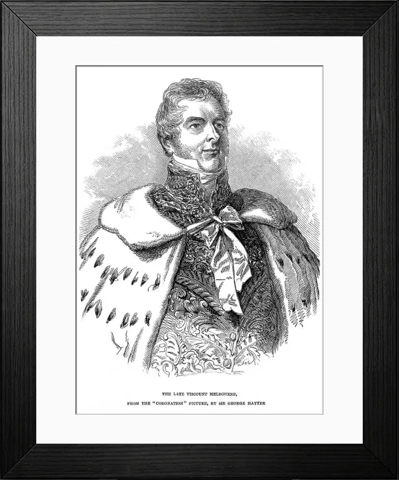 Framed Print : The Death of Viscount Melbourne, portrait Framed Print : The Death of Viscount Melbourne, portrait