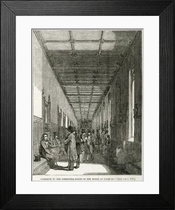 Framed Print : Corridor to the Committee-Rooms of House of Commons