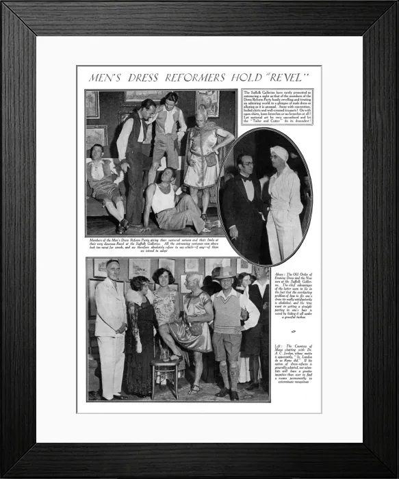 Framed Print : Mens Dress Reformers Hold Revel Framed Print : Mens Dress Reformers Hold Revel