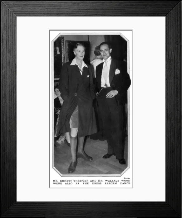 Framed Print : Dress Reform Dance. Mr. Ernest Thesiger and Mr. Wallace Wood Framed Print : Dress Reform Dance. Mr. Ernest Thesiger and Mr. Wallace Wood