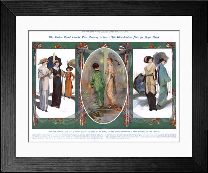 Framed Print : The modern trend towards vivid colouring in dress Framed Print : The modern trend towards vivid colouring in dress