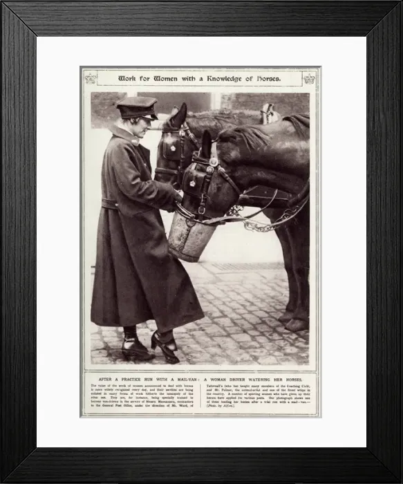 Framed Print : Woman working for General Post Office 1915