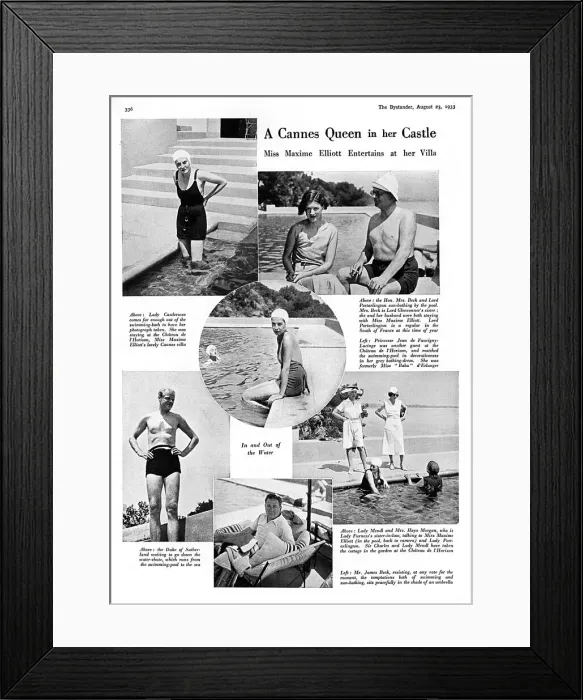 Framed Print : Guests at the Riviera villa of Maxine Elliott, 1933 Framed Print : Guests at the Riviera villa of Maxine Elliott, 1933