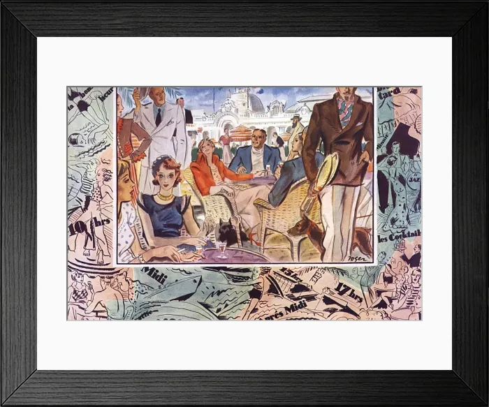 Framed Print : Society on the Riviera - a day of leisure in Monte Carlo Framed Print : Society on the Riviera - a day of leisure in Monte Carlo