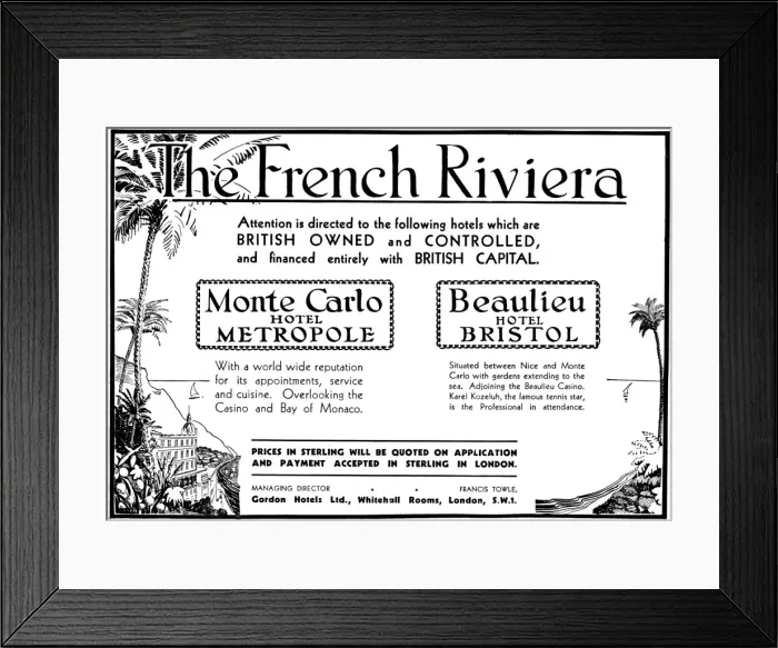 Framed Print : Bystander Riviera Number front cover 1932 Framed Print : Bystander Riviera Number front cover 1932