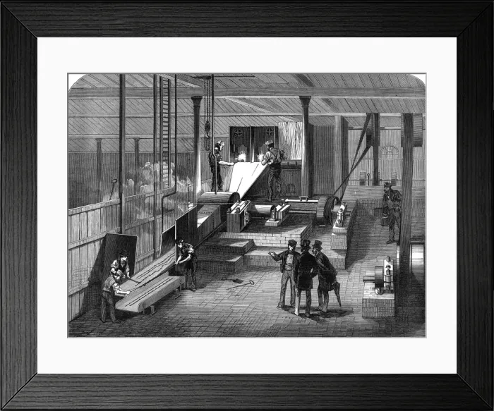Framed Print : New rolling machine for making horse shoe nails Framed Print : New rolling machine for making horse shoe nails