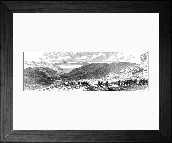 Framed Print : Marines on the march to the disputed districts, Isle of Skye Framed Print : Marines on the march to the disputed districts, Isle of Skye