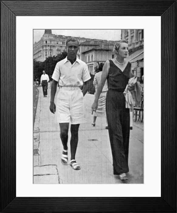 Framed Print : Mens fashions for the French Riviera, 1934 Framed Print : Mens fashions for the French Riviera, 1934