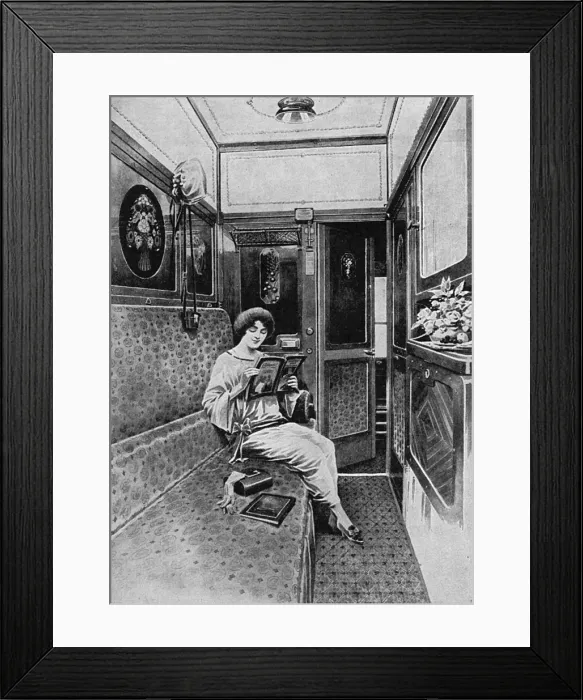 Framed Print : The Blue Train to the Riviera - carriage interior Framed Print : The Blue Train to the Riviera - carriage interior