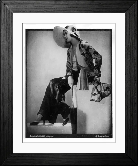 Framed Print : Beach pyjamas by Jean Patou Framed Print : Beach pyjamas by Jean Patou
