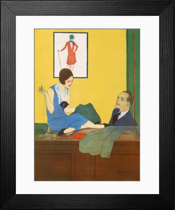 Framed Print : The Tailor Maid by Reginald Higgins