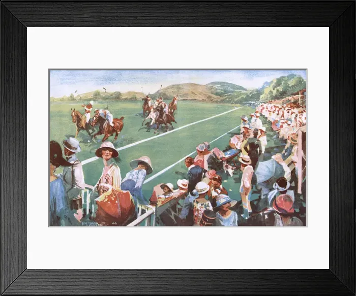 Framed Print : Polo at Mandelieu, French Riviera in the 1920s Framed Print : Polo at Mandelieu, French Riviera in the 1920s