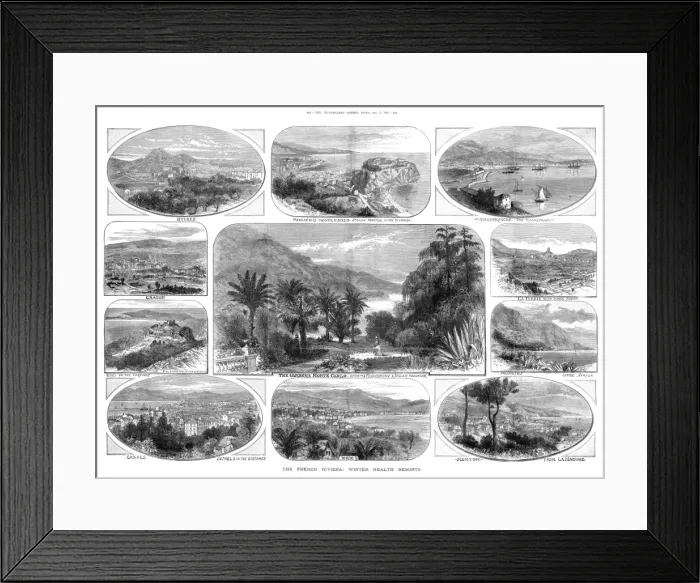 Framed Print : The French Riviera - Winter Health Resorts
