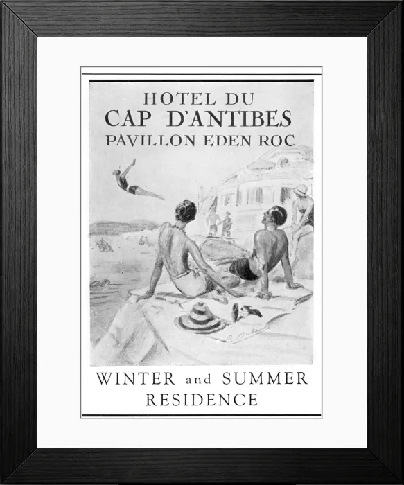 Framed Print : Advertisement for Hotel du Cap D Antibes Framed Print : Advertisement for Hotel du Cap D Antibes