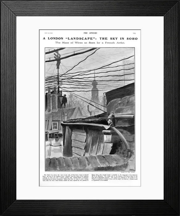 Framed Print : A London skyscape: the sky in Soho, 1905 Framed Print : A London skyscape: the sky in Soho, 1905