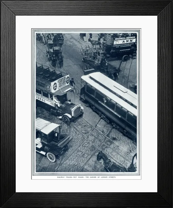 Framed Print : Peril of streets of London 1912 Framed Print : Peril of streets of London 1912