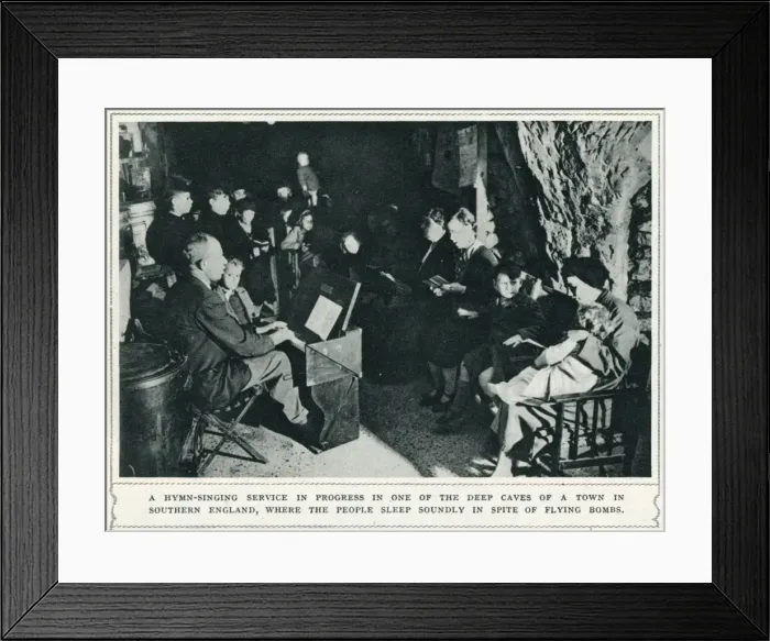 Framed Print : Chislehurst caves during WWII Framed Print : Chislehurst caves during WWII