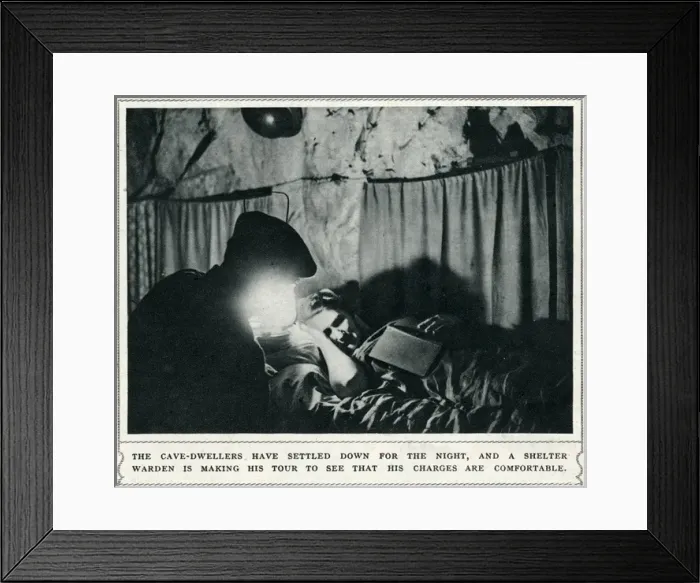 Framed Print : Chislehurst caves during WWII